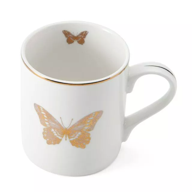 Кружка фарфоровая Butterfly Mikasa WHITE
