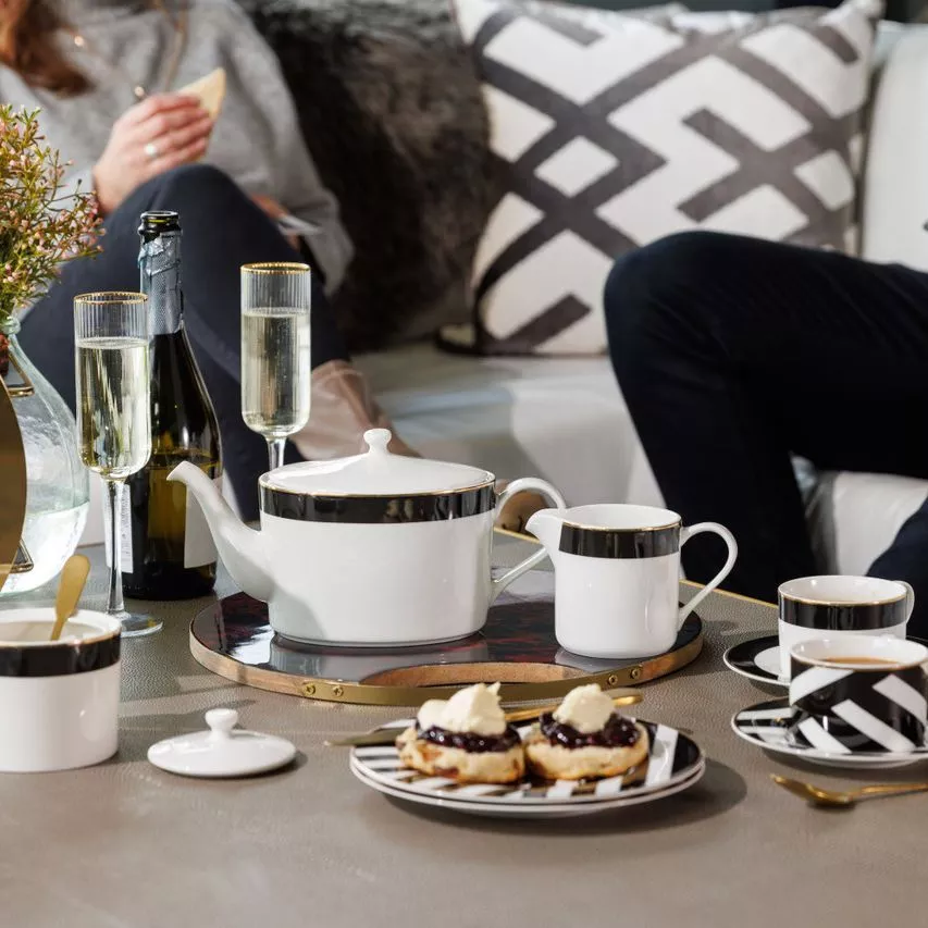 Набор для сахара и сливок фарфоровый Mikasa Luxe Deco (белый)