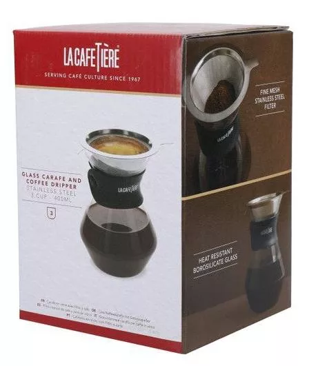 Набор стеклянный графин и ситечко для кофе La Cafetière, на 3 чашки