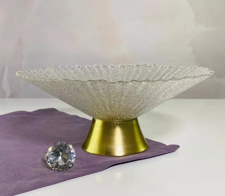 Конфетница на ножке Fountain gold