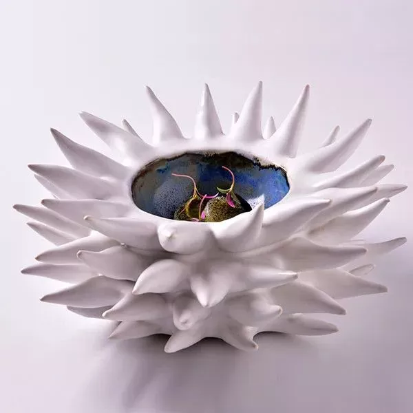 Емкость для закусок RAW Design by RBC в виде морского ежа белая
