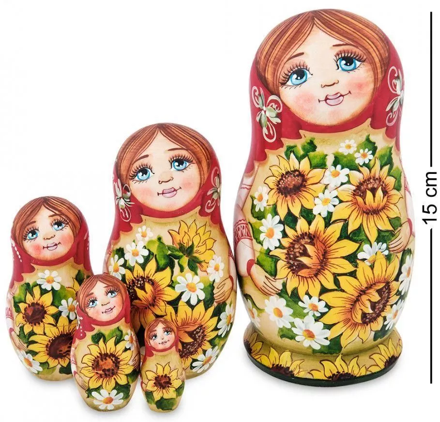 Матрешка Мария с подсолнухами