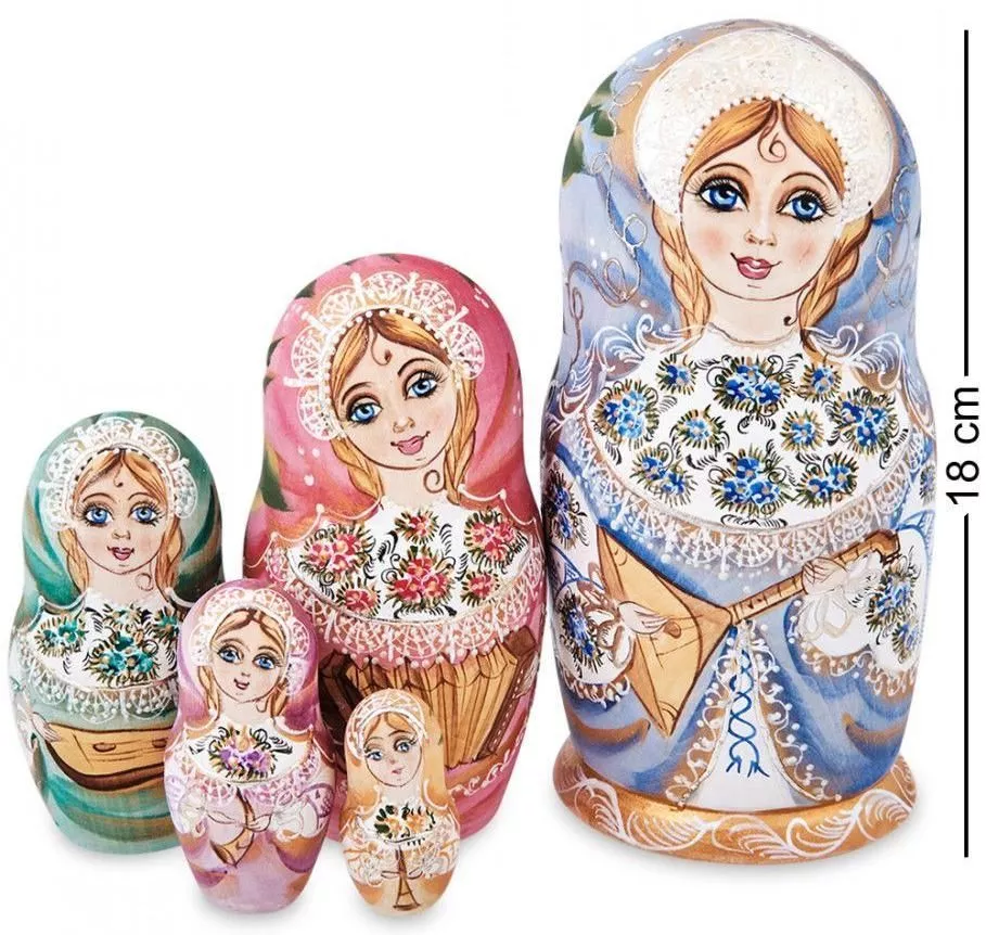 Матрешка Василина с балалайкой
