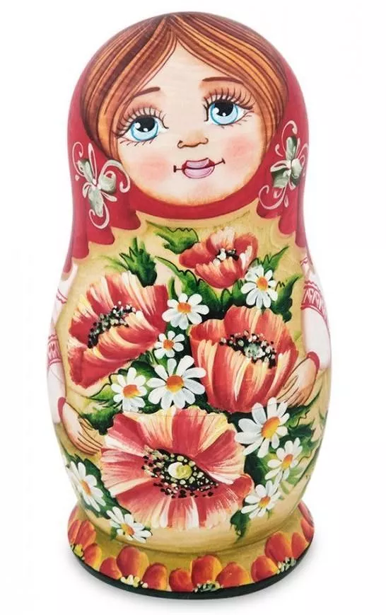 Матрешка Мария с цветами