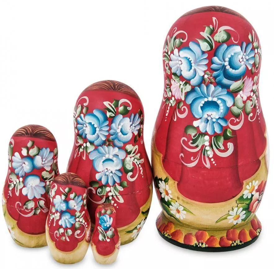 Матрешка Мария с цветами