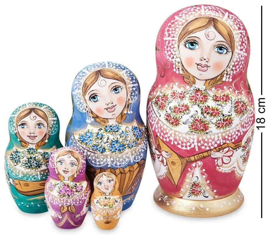 Матрешка Василина с балалайкой