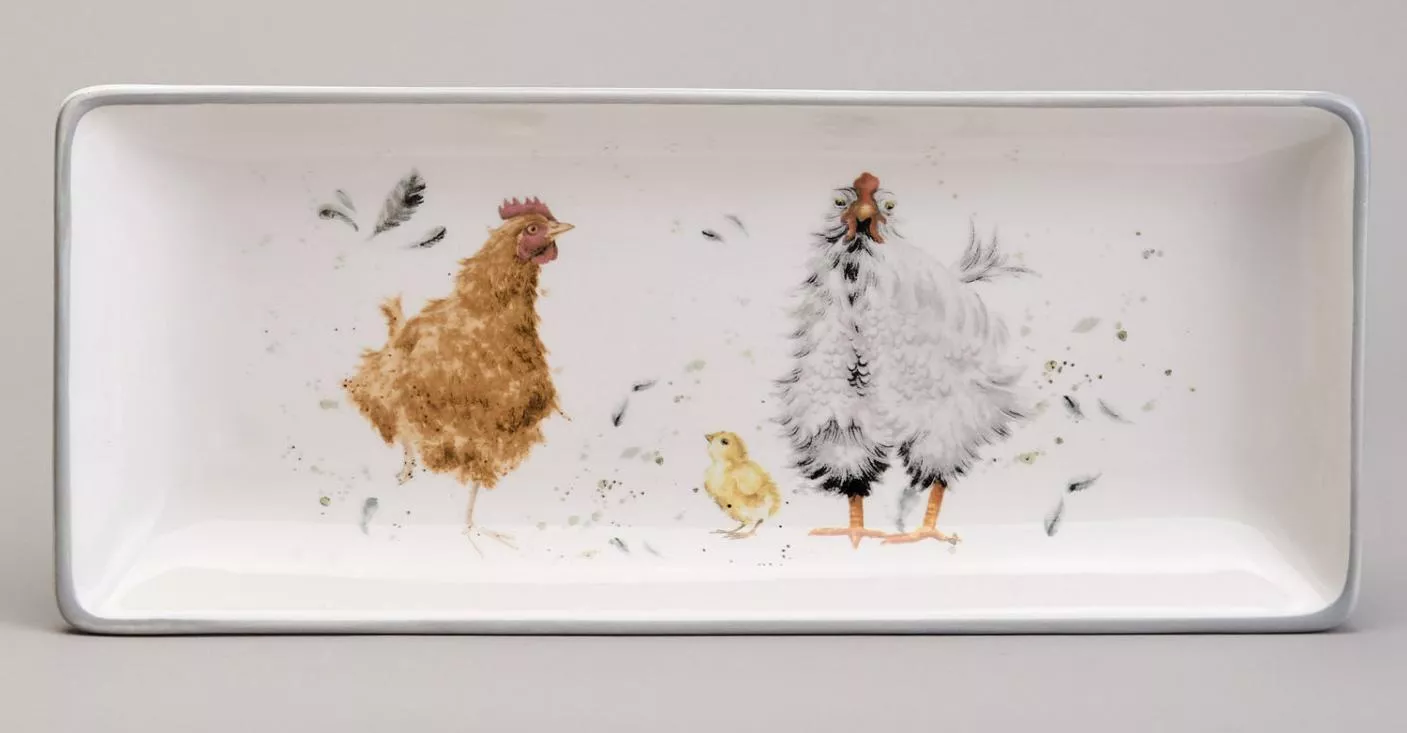 Блюдо прямоугольное Funny Hens