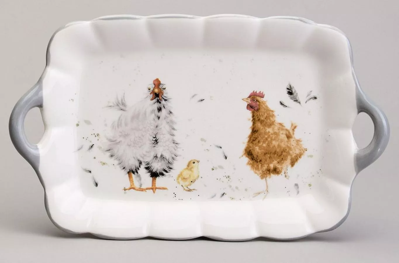 Блюдо с ручками  Funny Hens
