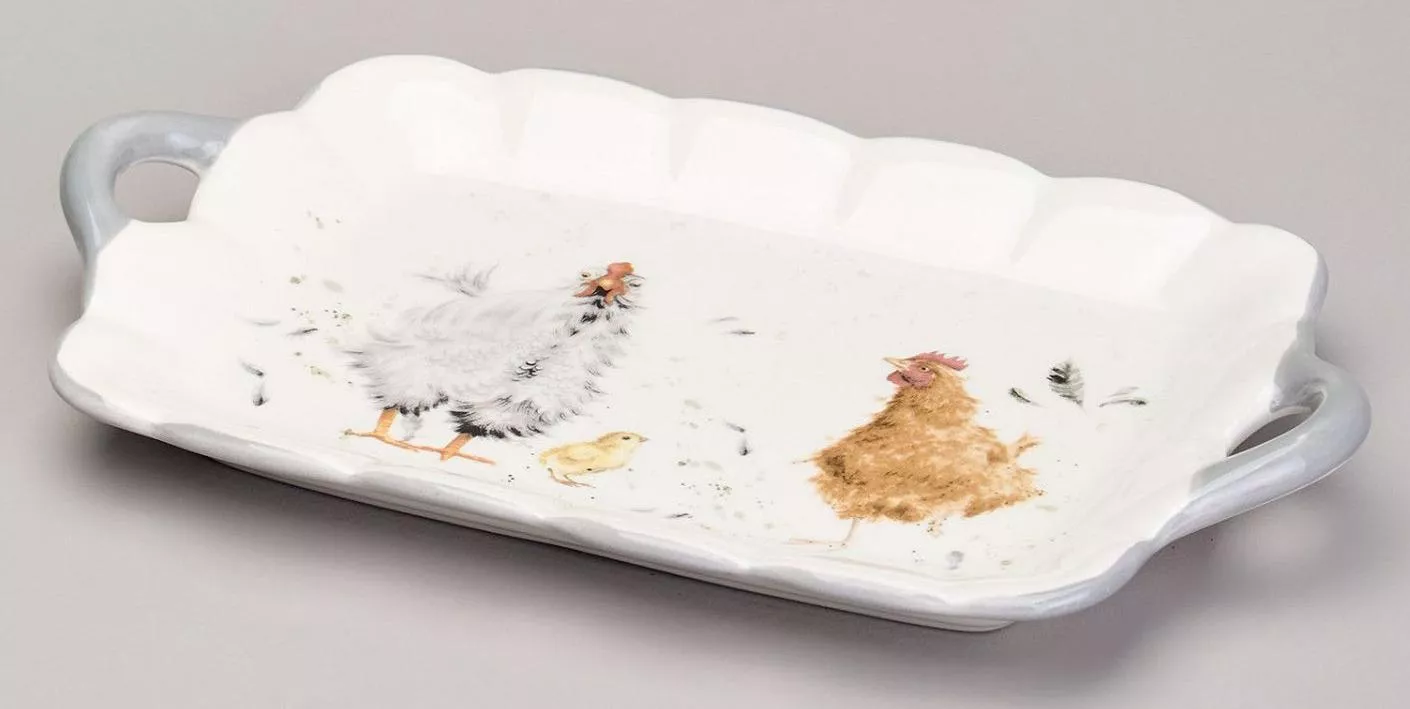 Блюдо с ручками  Funny Hens