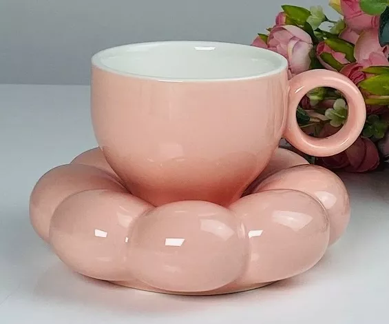 Чашка с блюдцем Розовая мечта