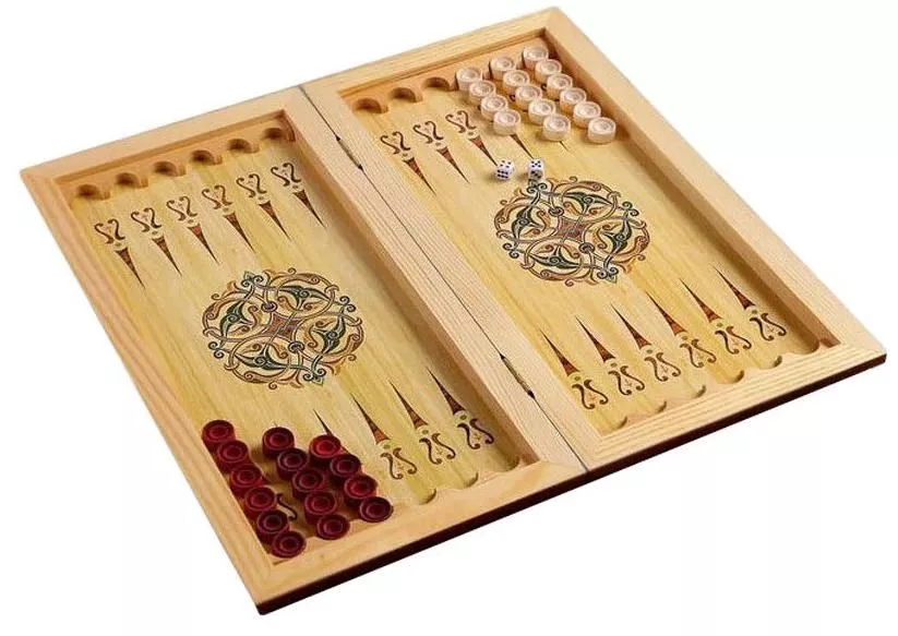 Набор 2 игры с доской Лев (шашки, нарды)