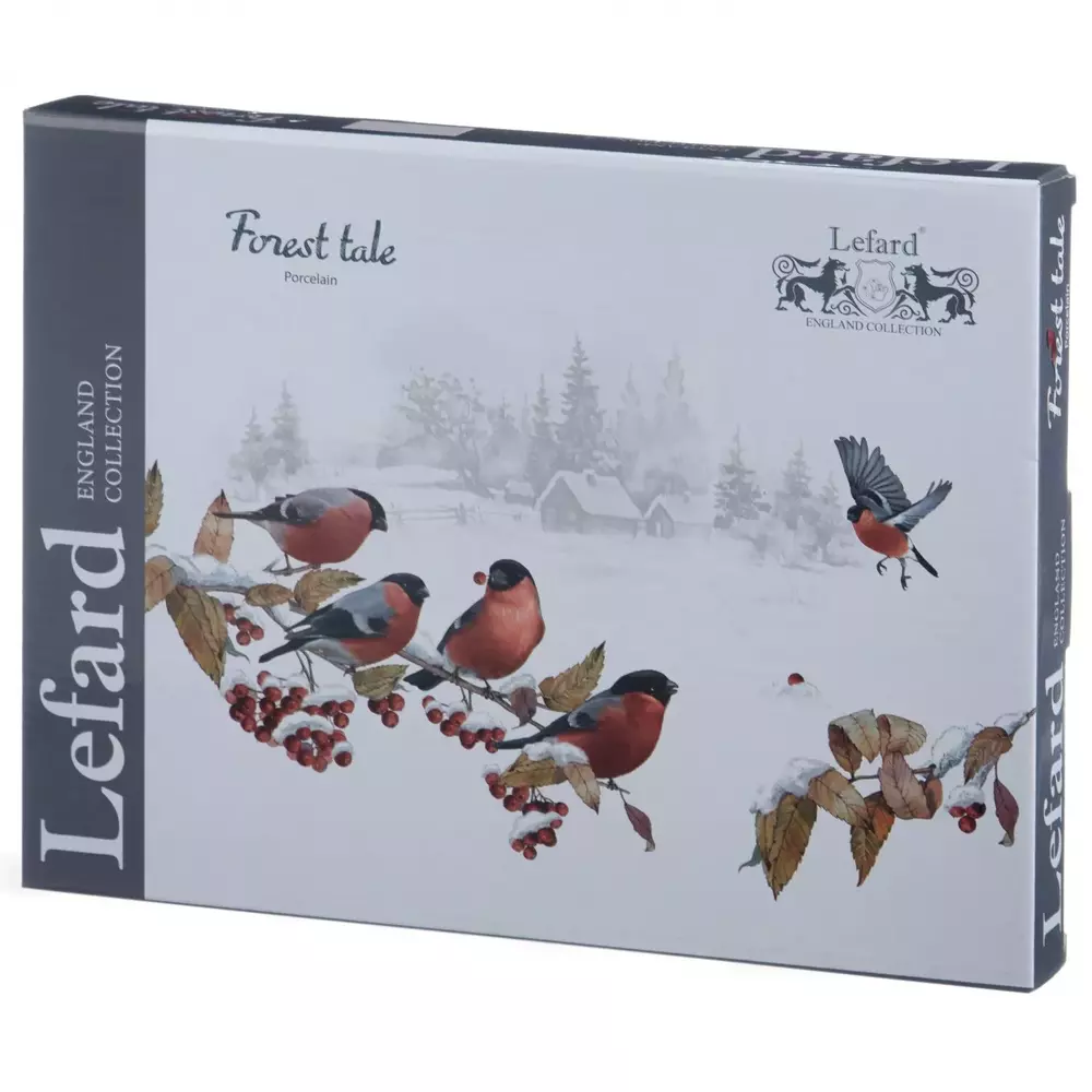 Блюдо овальное Forest Tale Снегири 35,5 см