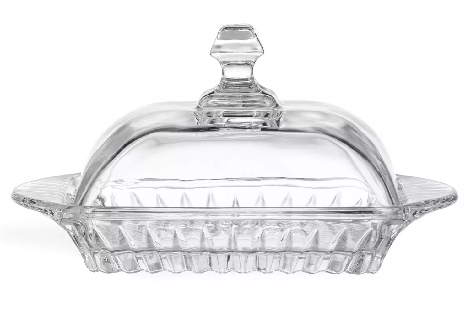 Масленка стеклянная с крышкой Crystal