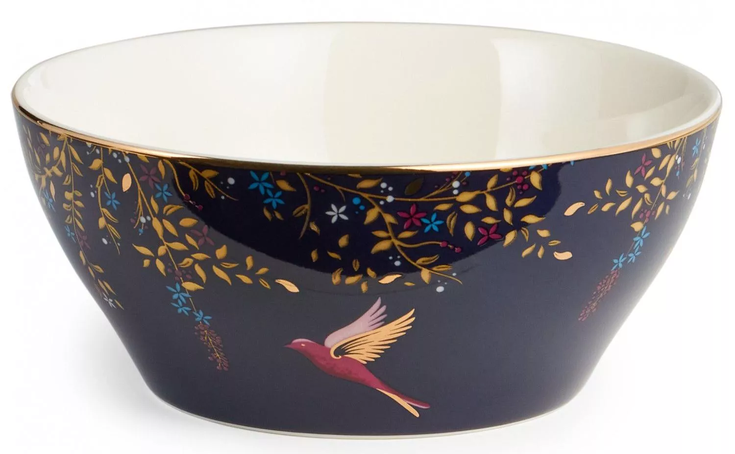 Салатник Golden Birds кобальт