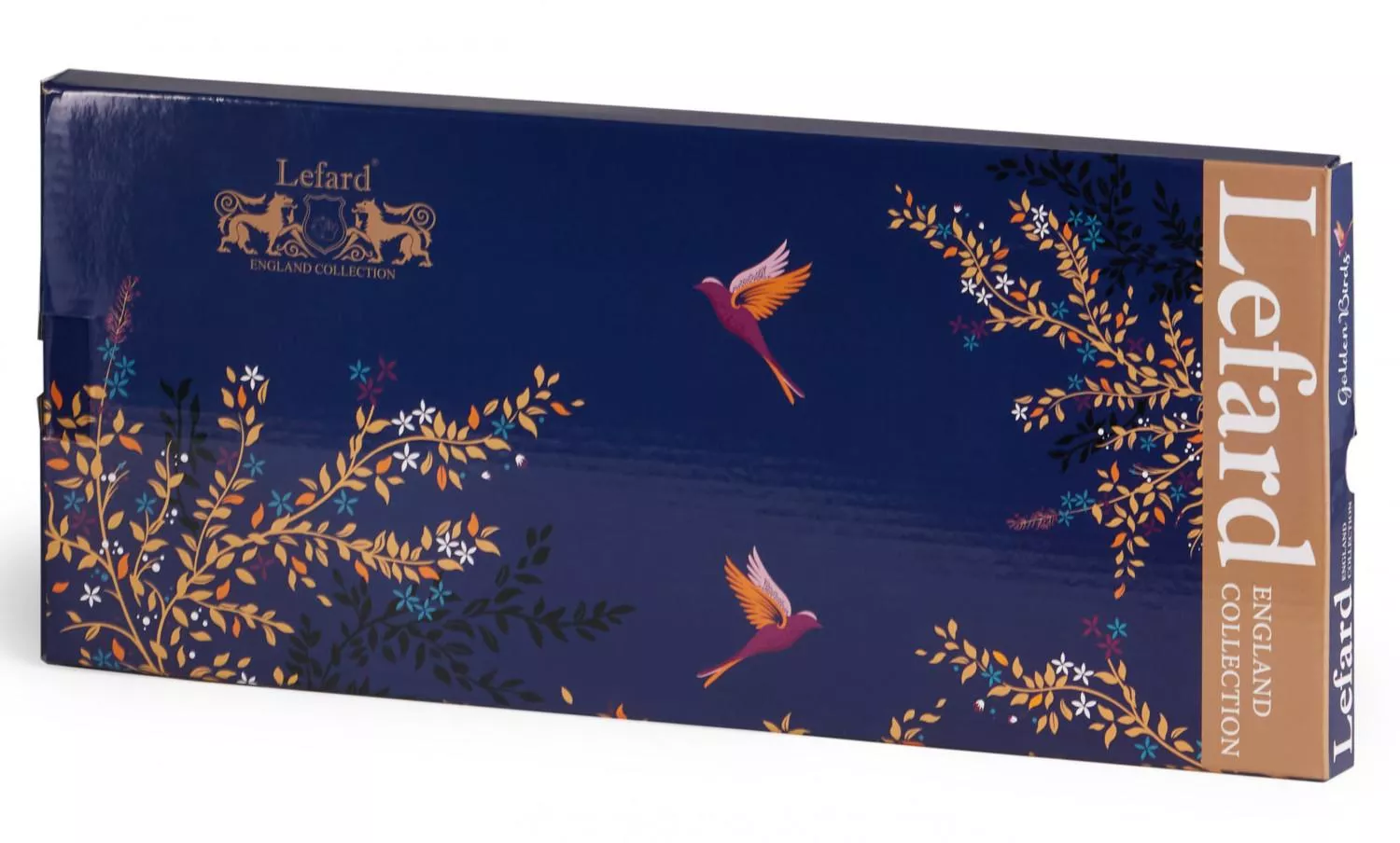 Блюдо Golden Birds кобальт