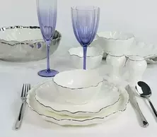 Обеденный сервиз ВАНЕССА СЕРЕБРО