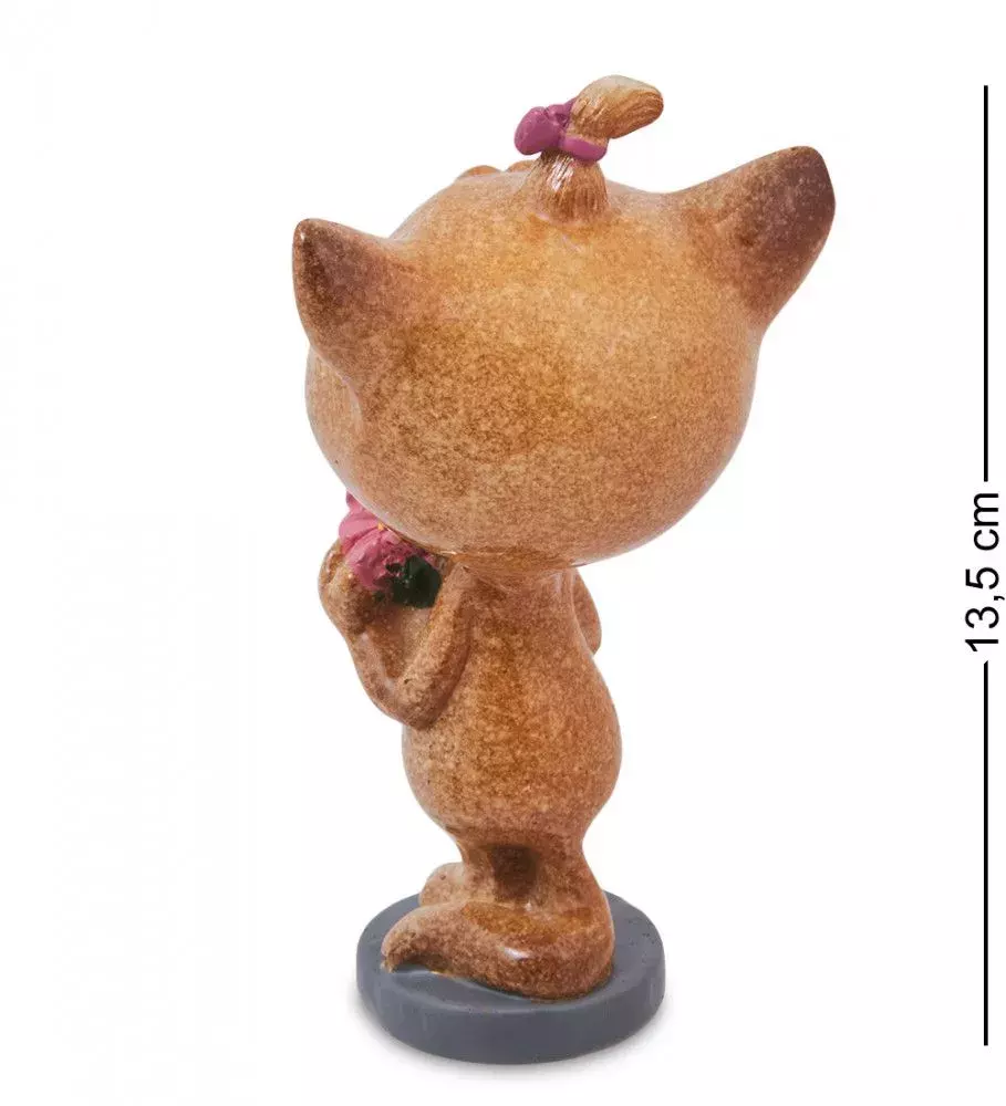 Фигурка Кошка с цветами