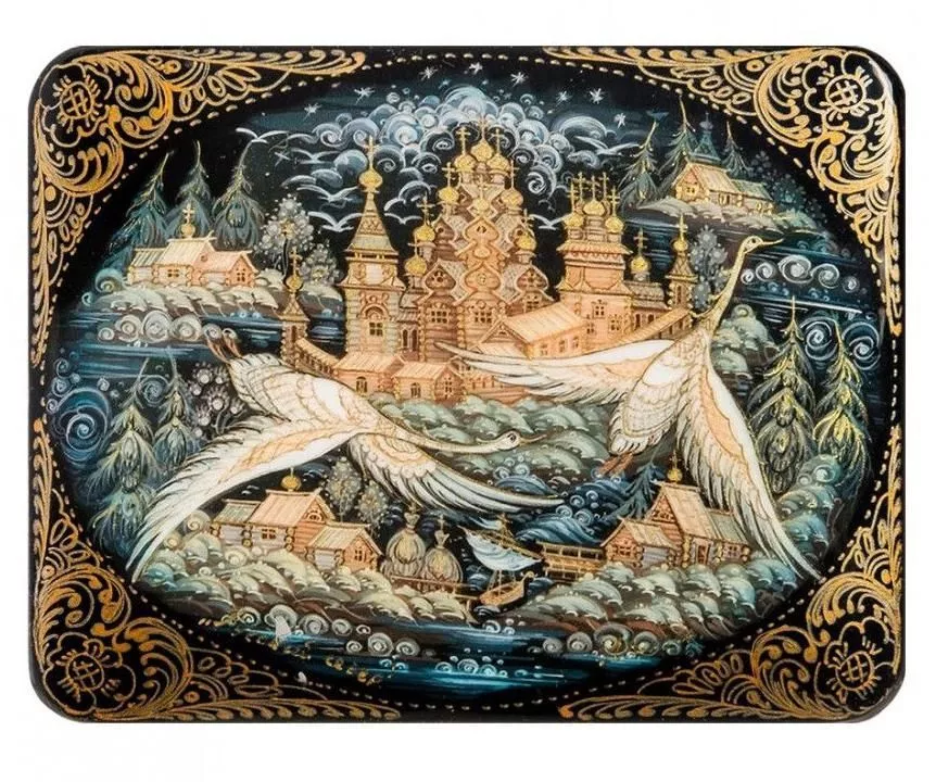 Шкатулка в технике декупаж Русский север