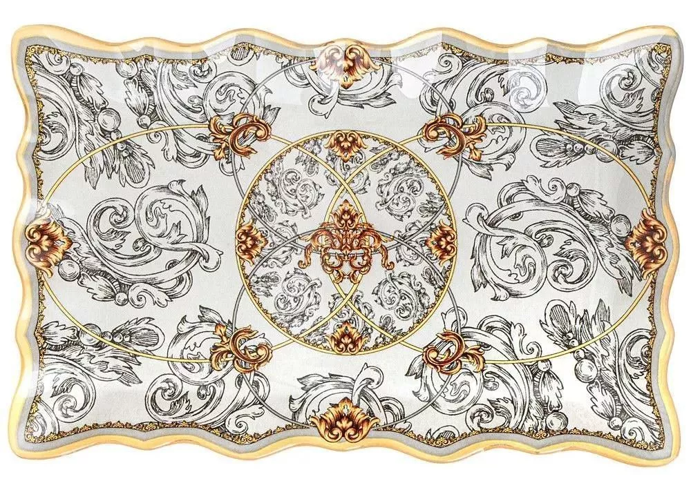 Блюдо для сервировки стеклянное Monogram