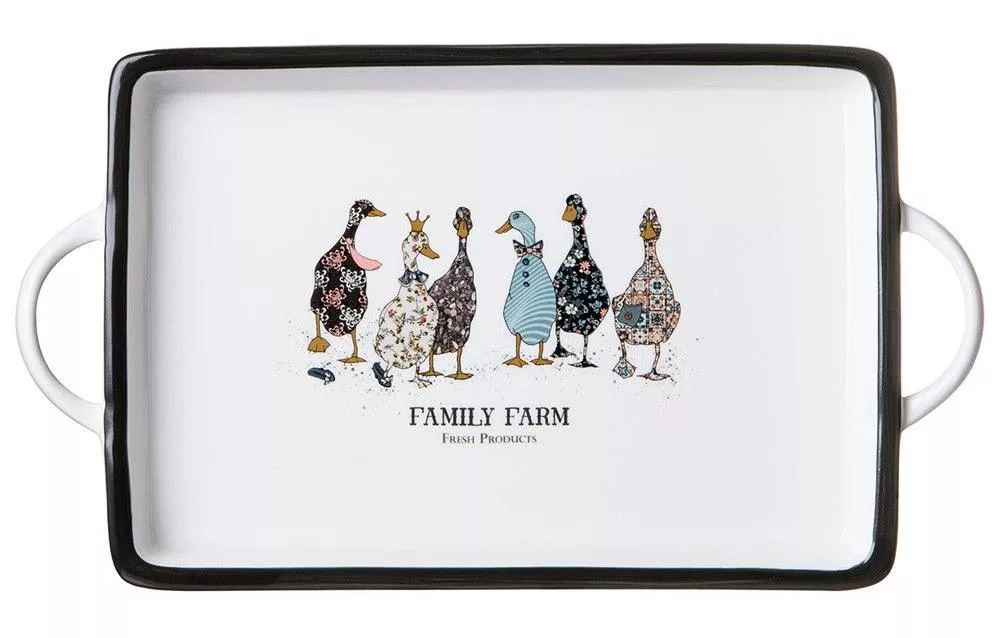 Блюдо с ручками Family Farm прямоугольное