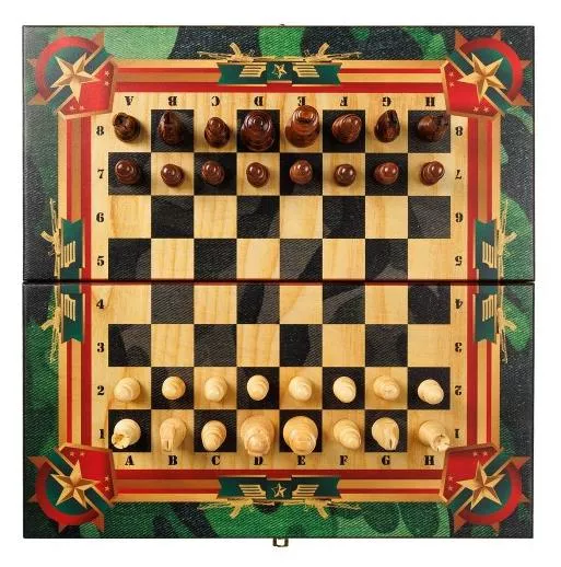 Набор 3 игры Офицерские (шахматы, нарды, шашки)