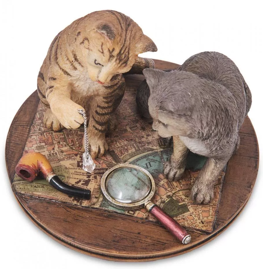 Статуэтка Пара котов - Purrlock Holmes (Лиза Паркер)