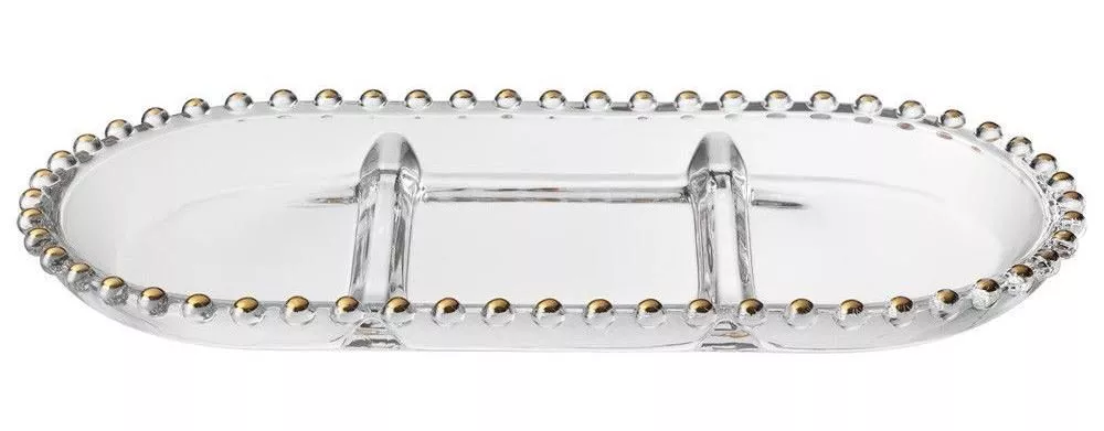 Блюдо сервировочное 3 секции Golden Charm