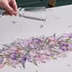 Дорожка Ирисы хлопок c пропиткой белый