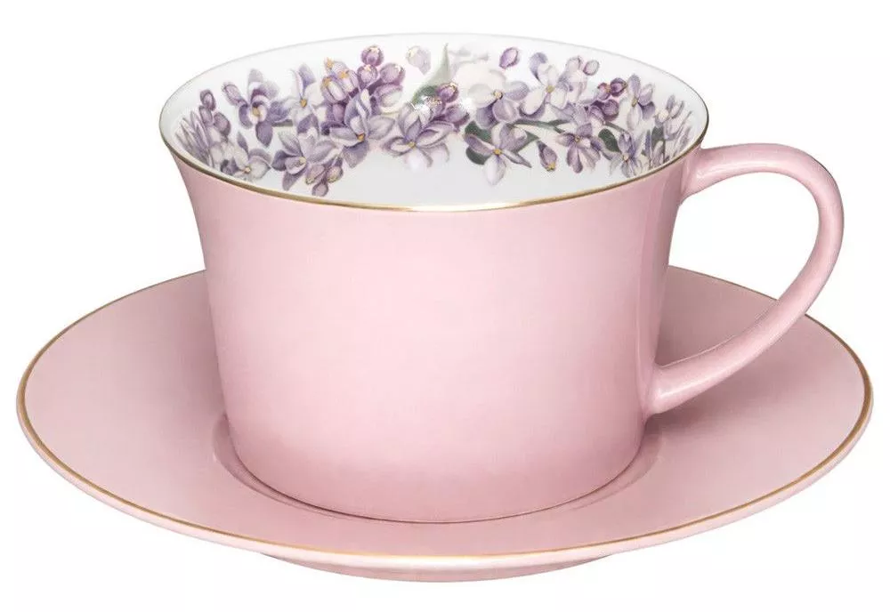 Чайная пара Lilac розовая