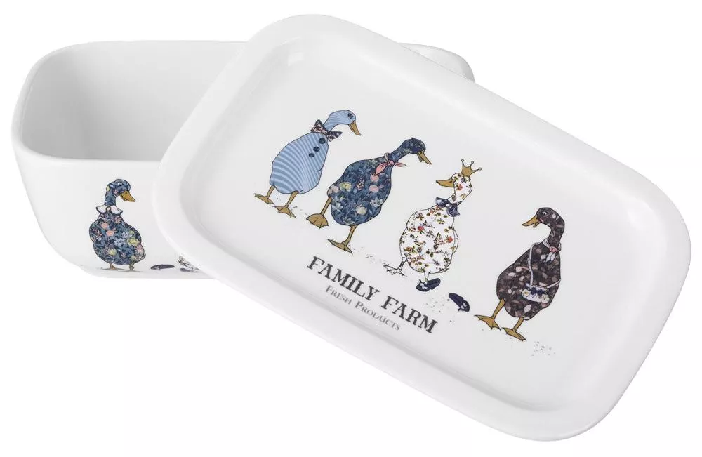 Блюдо с крышкой прямоугольное Family Farm 740 мл
