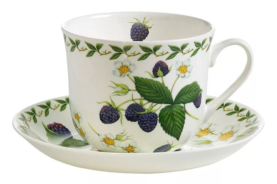 Чашка с блюдцем Ежевика Orchard Fruits