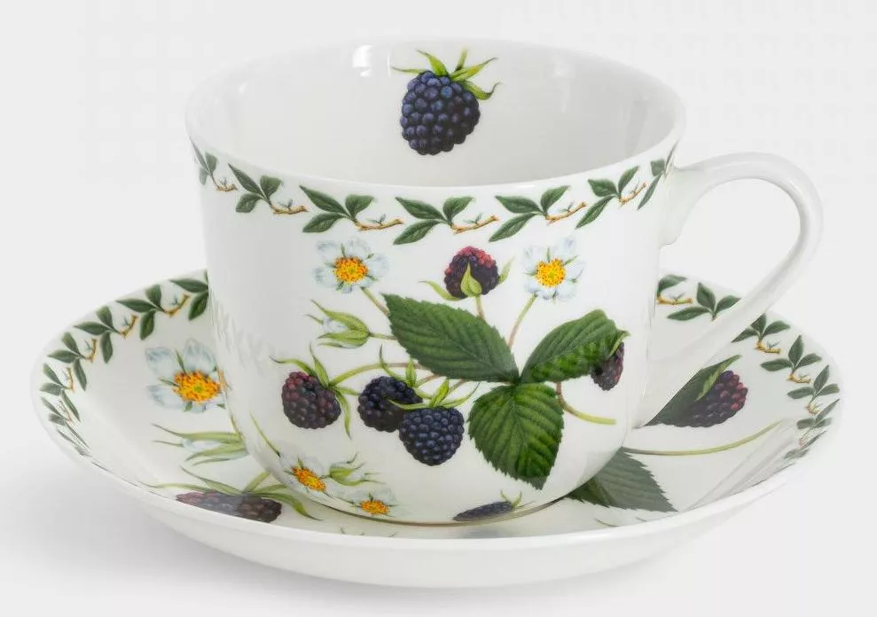 Чашка с блюдцем Ежевика Orchard Fruits