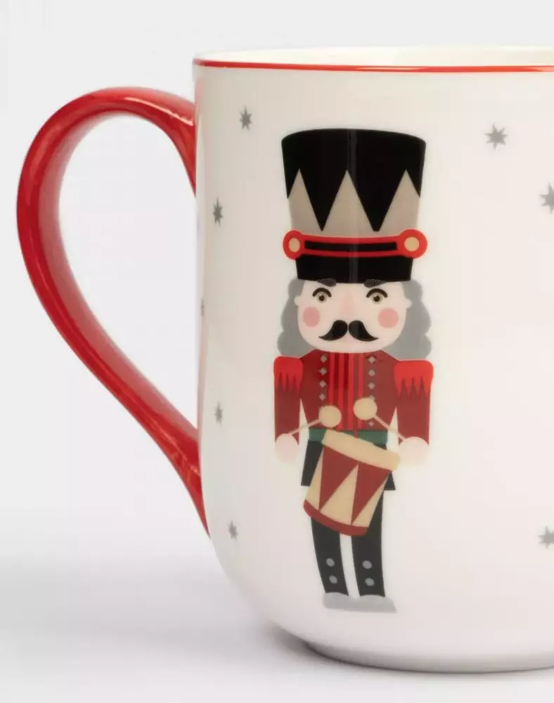 Кружка бело-красная большая Щелкунчик Nutcracker