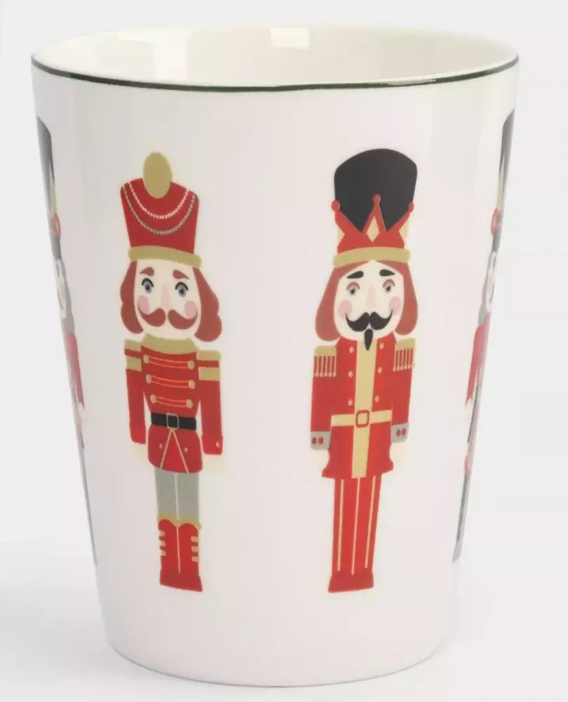 Кружка бело-бордовая Щелкунчики Nutcracker