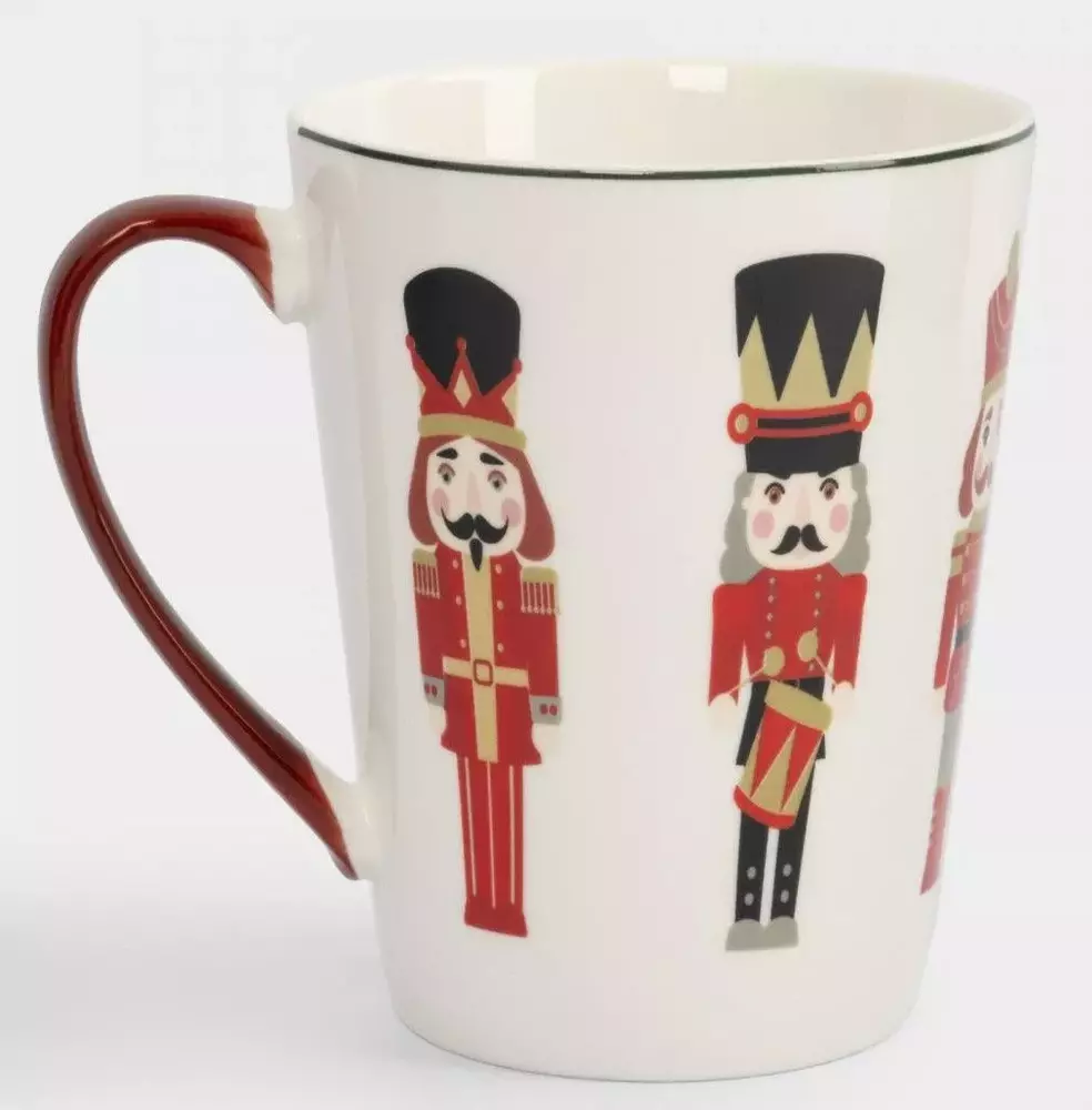 Кружка бело-бордовая Щелкунчики Nutcracker
