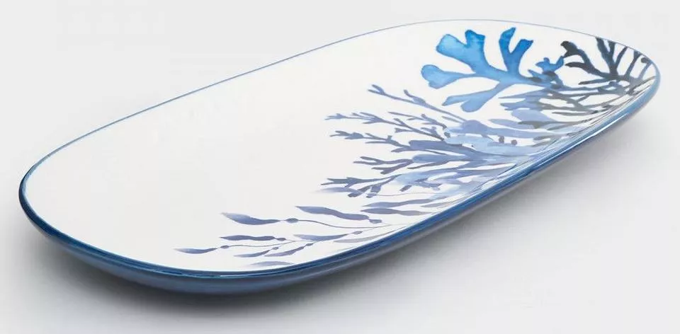 Набор из 2 предметов: блюдо и салатник Синие кораллы Blue Coral