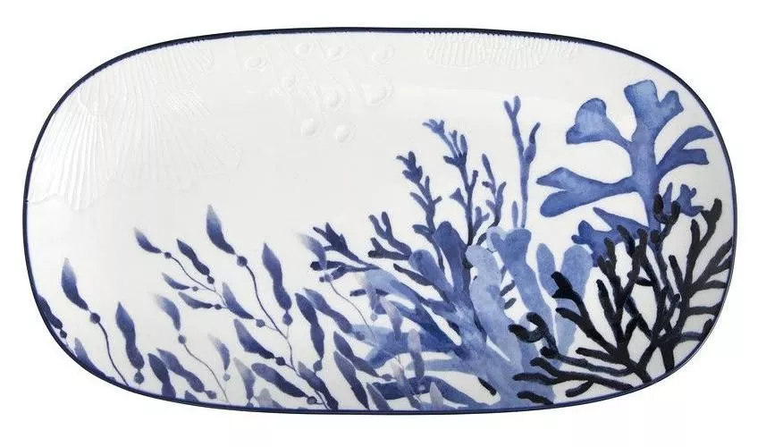 Набор из 2 предметов: блюдо и салатник Синие кораллы Blue Coral