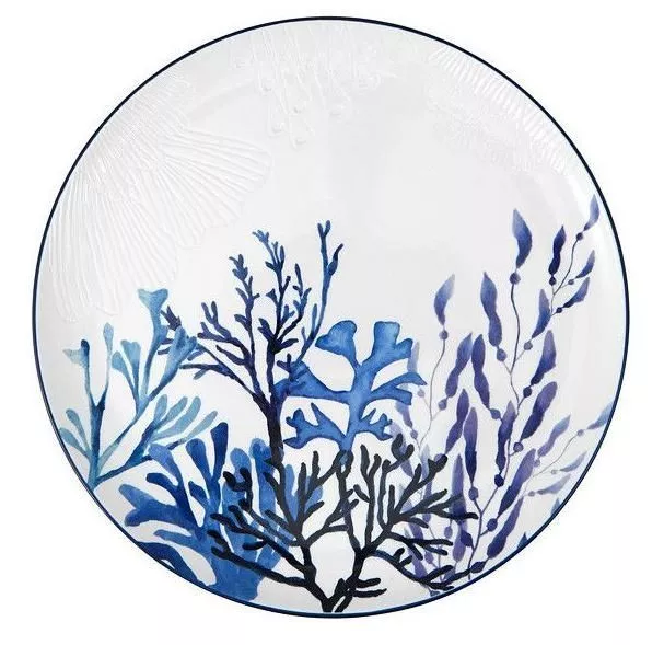 Блюдо большое круглое Синие кораллы, Blue Coral
