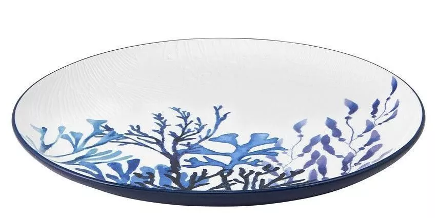Блюдо большое круглое Синие кораллы, Blue Coral