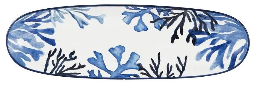 Блюдо овальное Синие кораллы Blue Coral