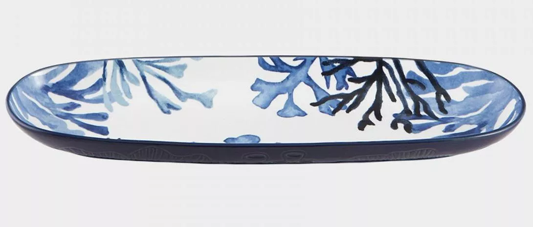 Блюдо овальное Синие кораллы Blue Coral