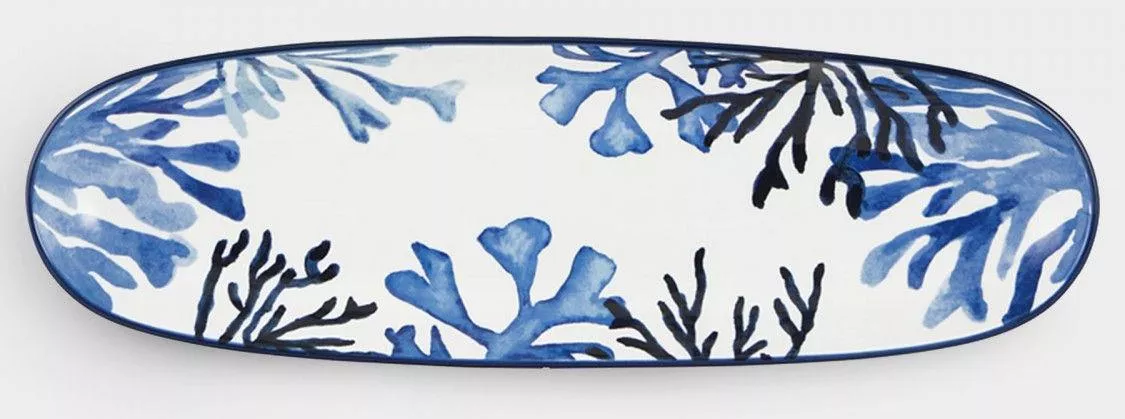 Блюдо овальное Синие кораллы Blue Coral