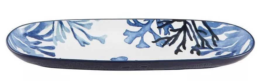 Блюдо овальное Синие кораллы Blue Coral