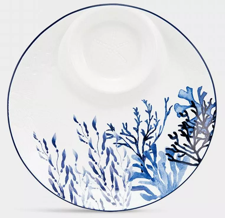 Блюдо круглое Синие кораллы Blue Coral