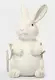 Подставка для яйца молочная Кролик с тележкой Easter