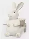 Подставка для яйца молочная Кролик с тележкой Easter