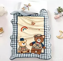Плед детский Leoncello фланелевый с шерпой 100x140 Bear