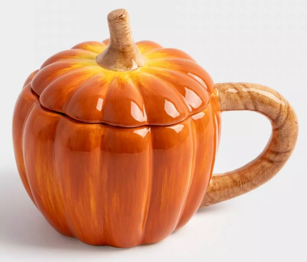 Кружка с крышкой Тыква оранжевая Bright pumpkin