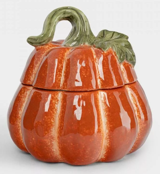 Емкость для хранения Тыква с листом оранжево-зеленая 1,4 л Bright pumpkin