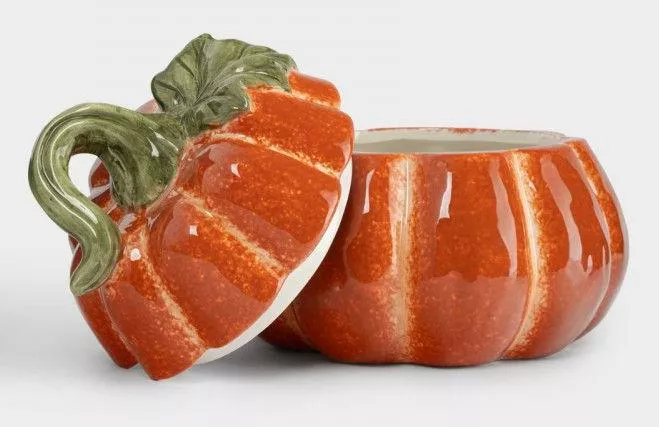 Емкость для хранения Тыква с листом оранжево-зеленая 1,4 л Bright pumpkin